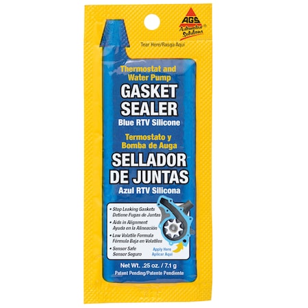 Ags Thermostat Gasket Sealer, Blue RTV, 7.43 mL 100/Box, PK25 TG1-B25